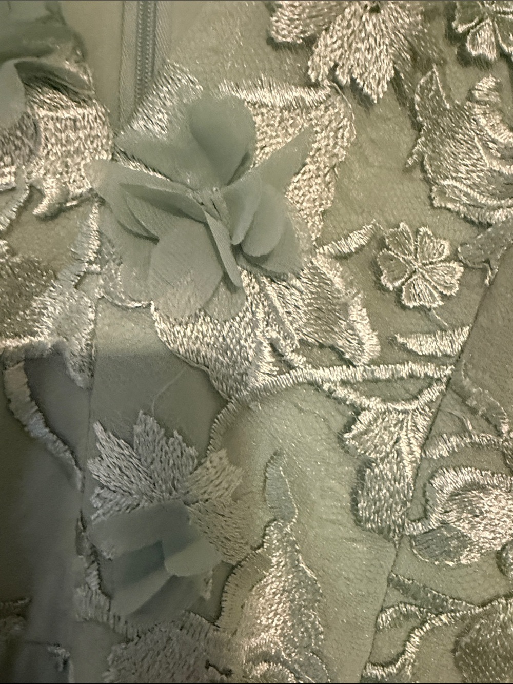 Dress the Population Sage Green Floral Lace Midi Dress - Picture 3 of 11